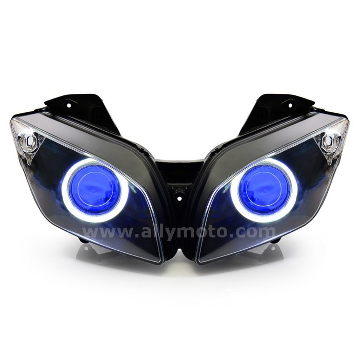 061 Headlight Yamha R15 2012-2016 Hid Angel Halos Blue Demon Eye 061 Headlight Yamha R15 2012-2016 Hid Angel Halos Blue Demon Eye